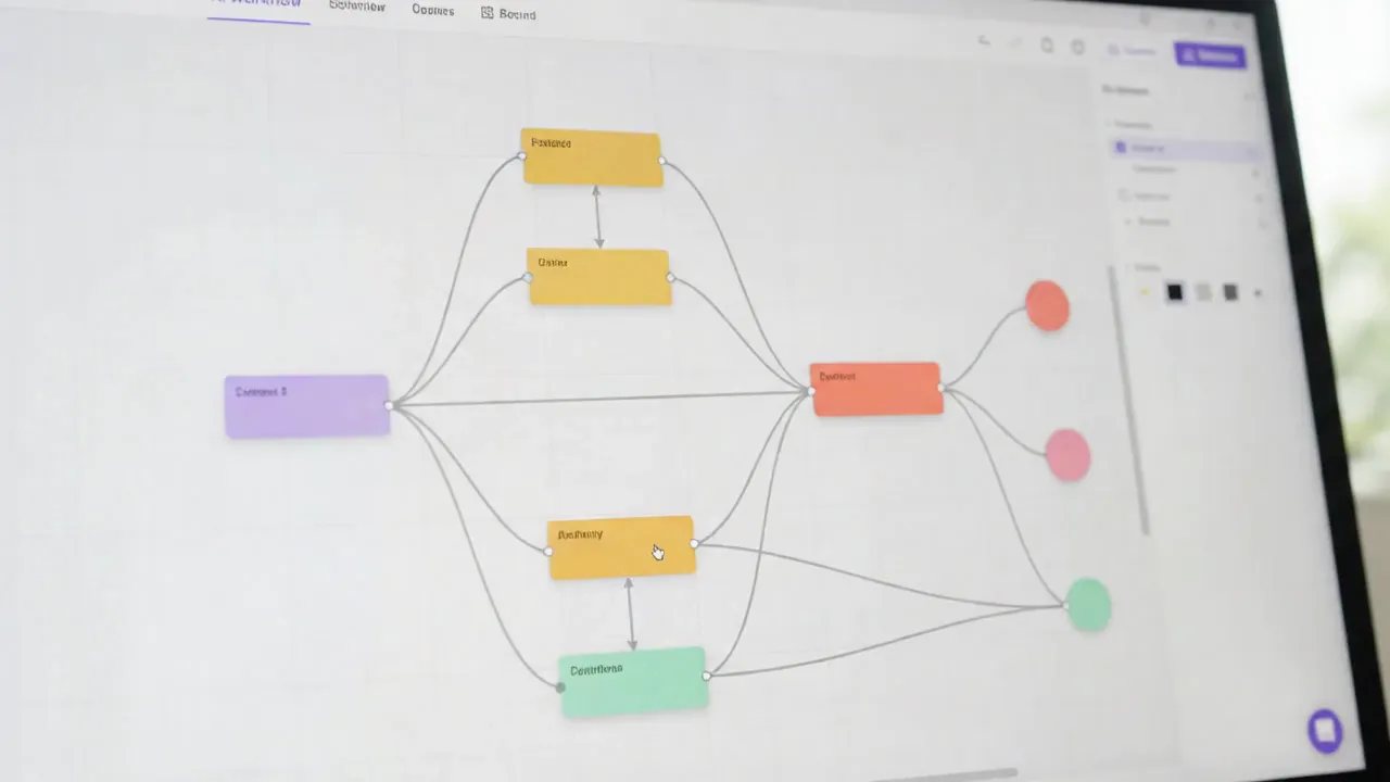 Campaign workflow canvas linking product imagery to content variations