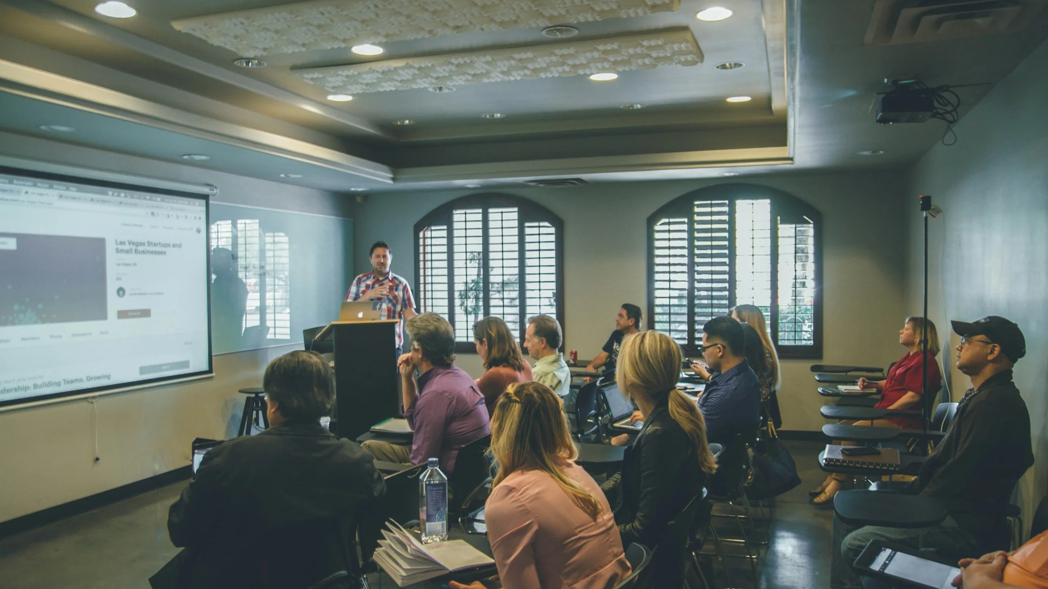 People taking part in a collaborative workshop